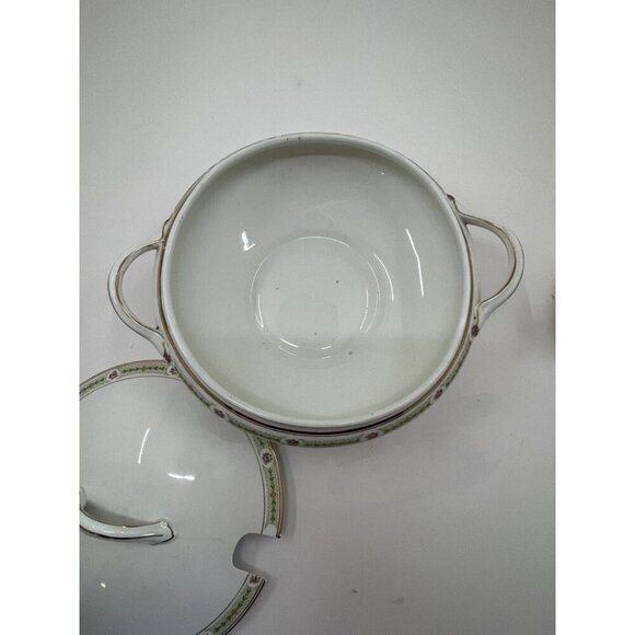 Antique Johnson Brothers Soup Tureen Ironstone with Matching Ladle White - Picture 7 of 16